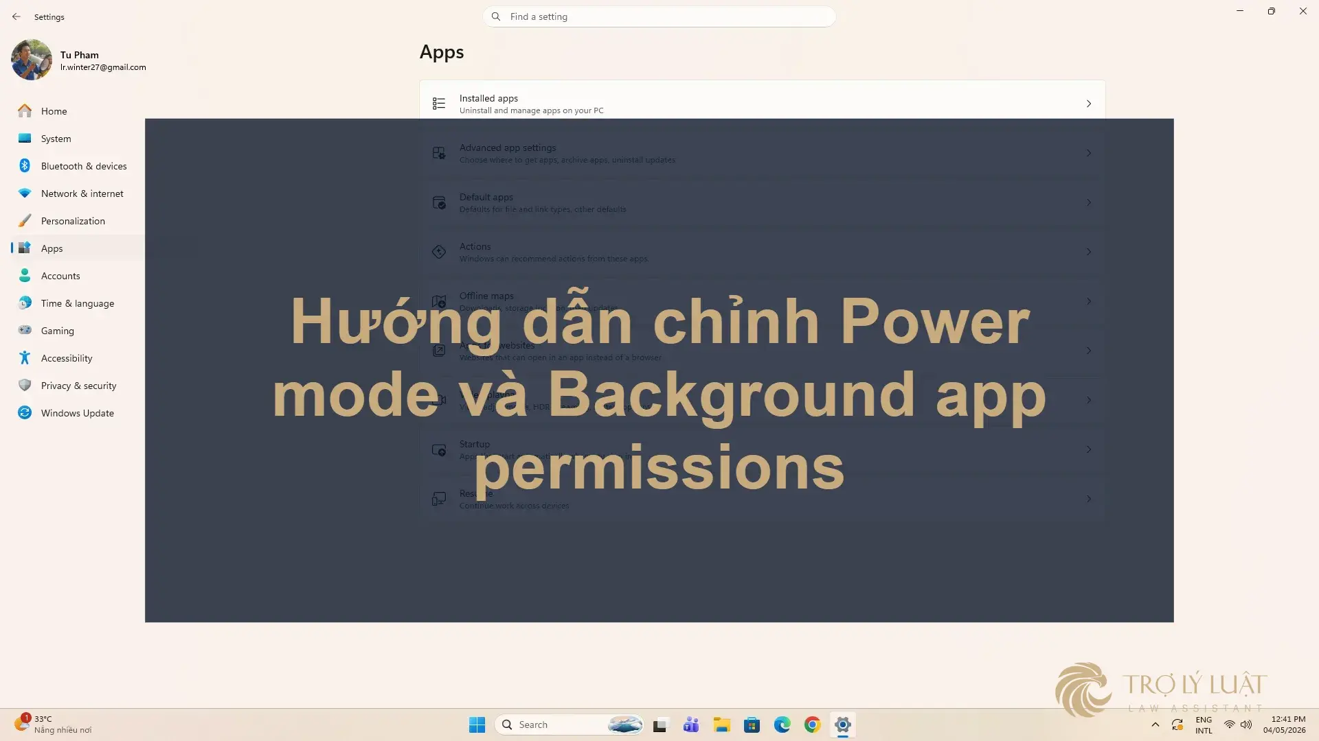 hướng dẫn apps settings windows 11 - Hình 4