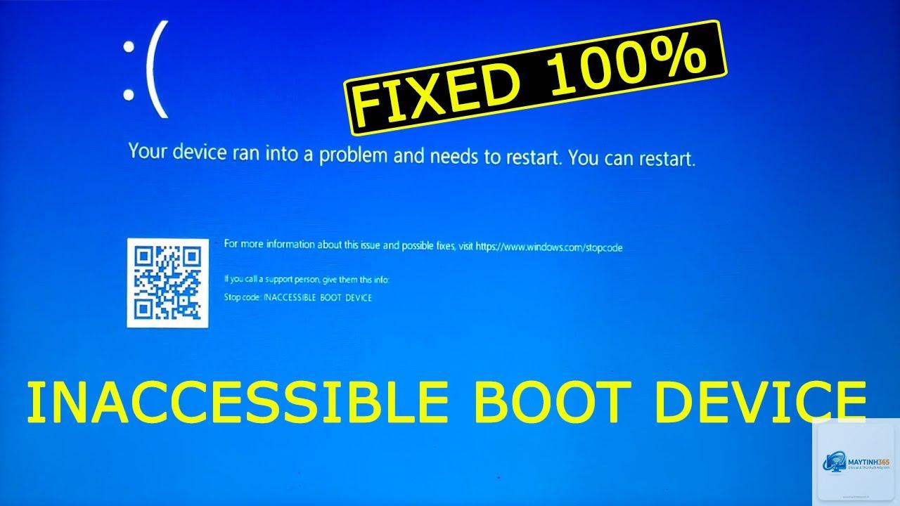 inaccessible boot device ssd - Hình 2