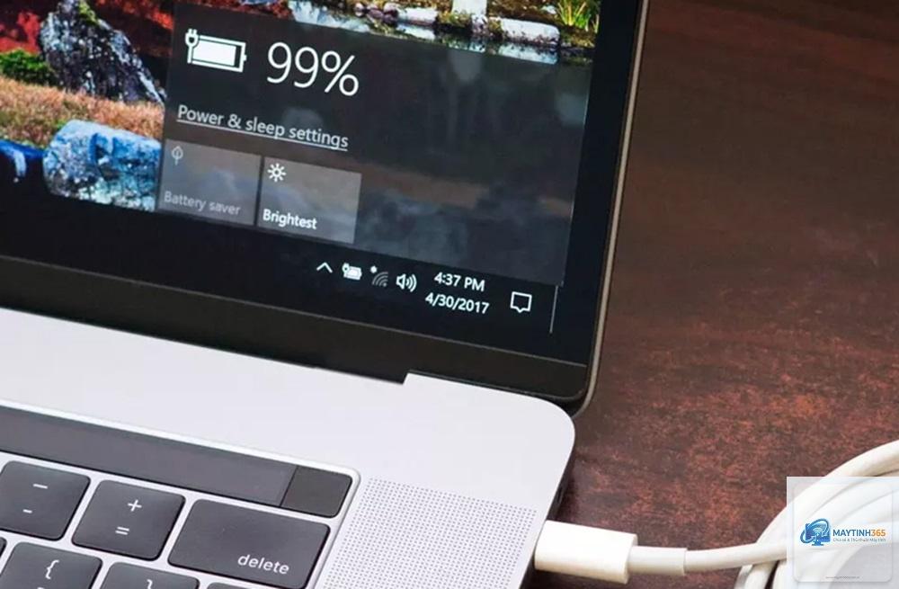 laptop cắm sạc nhưng không hiển thị sạc - Hình 3
