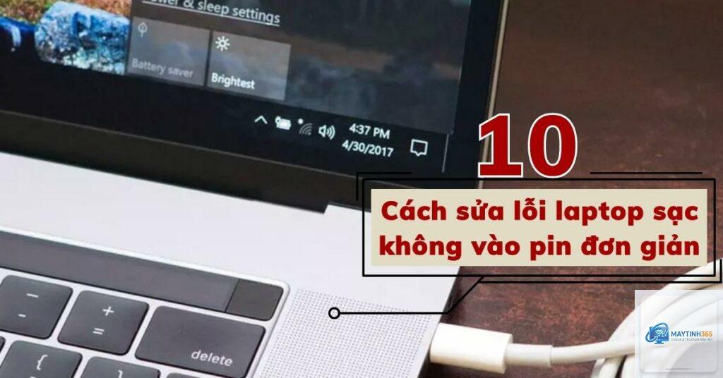 laptop không sạc pin cách sửa
