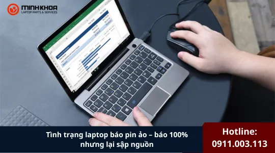 laptop pin ảo báo 100% nhưng tụt nhanh - Hình 1