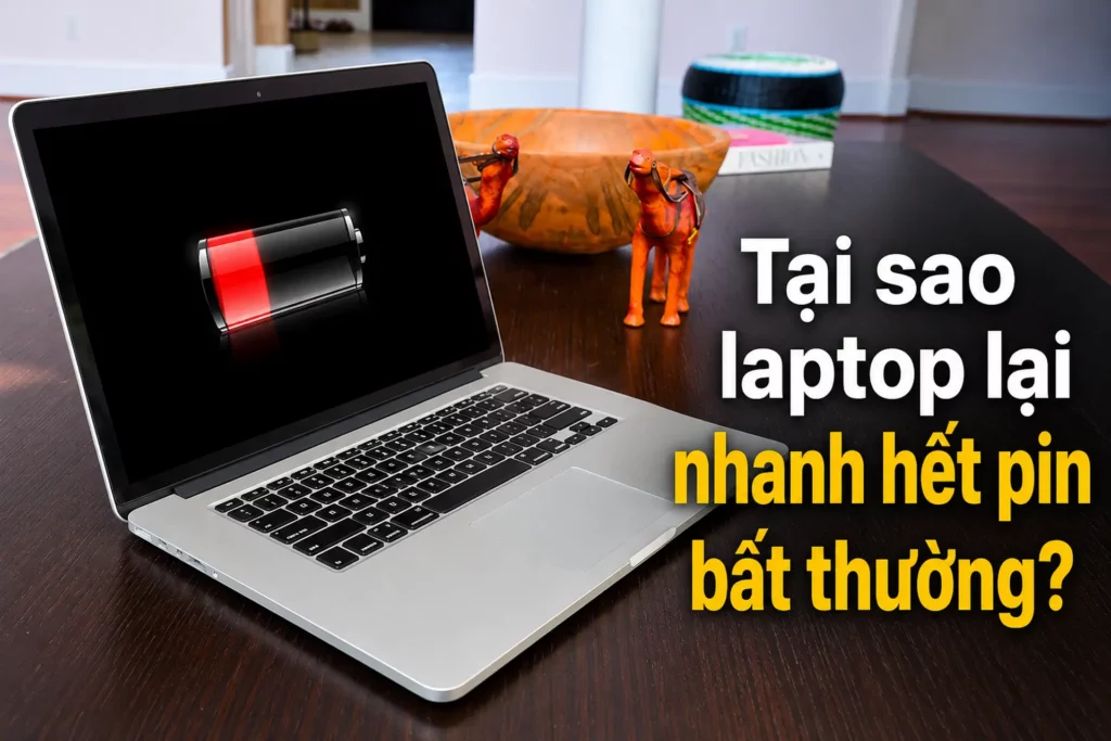 laptop pin tụt nhanh bất thường