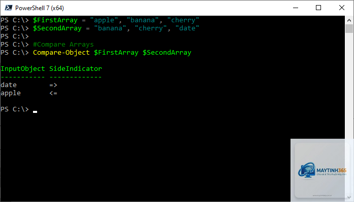 lệnh compare-object powershell - Hình 2
