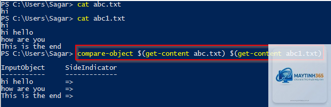 lệnh compare-object powershell - Hình 4