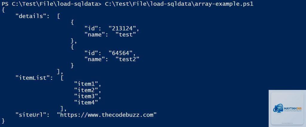 lệnh convertfrom-json powershell