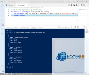 lệnh convertto-json powershell