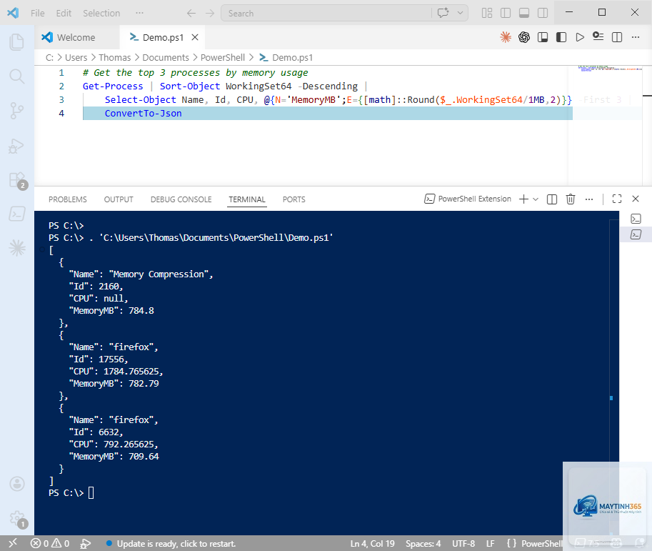 lệnh convertto-json powershell - Hình 1