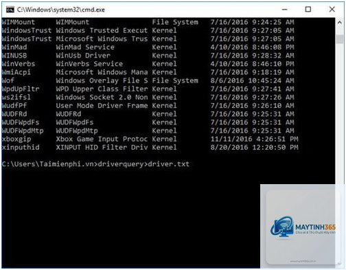 lệnh driverquery trong cmd - Hình 3