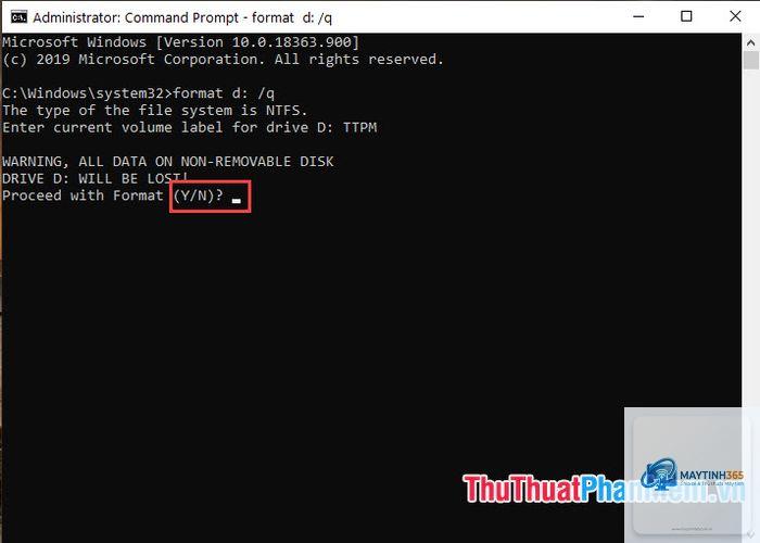 lệnh format trong cmd - Hình 5
