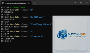 lệnh get-date powershell