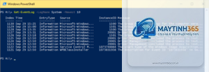 lệnh get-eventlog powershell