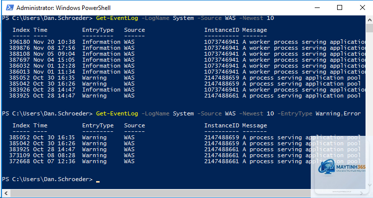 lệnh get-eventlog powershell - Hình 5