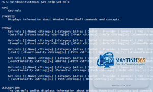 lệnh get-help powershell