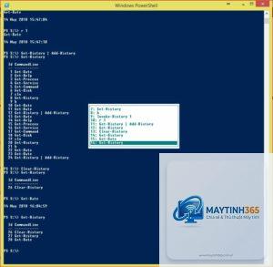 lệnh get-history powershell