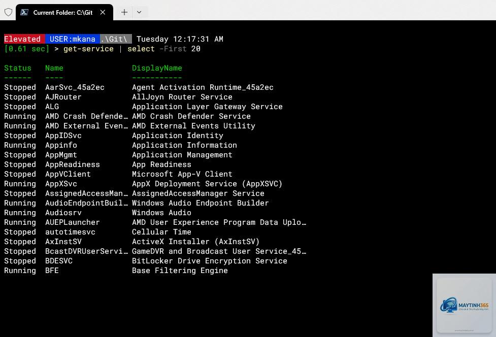 lệnh get-service powershell - Hình 3