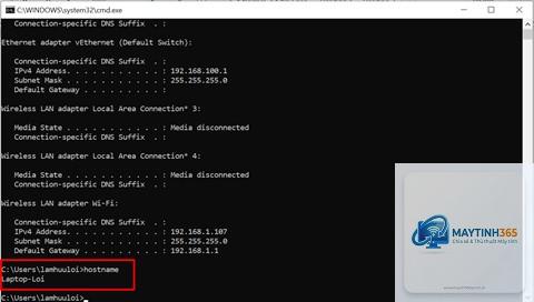 lệnh hostname trong cmd - Hình 2
