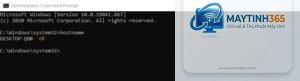 lệnh hostname trong cmd