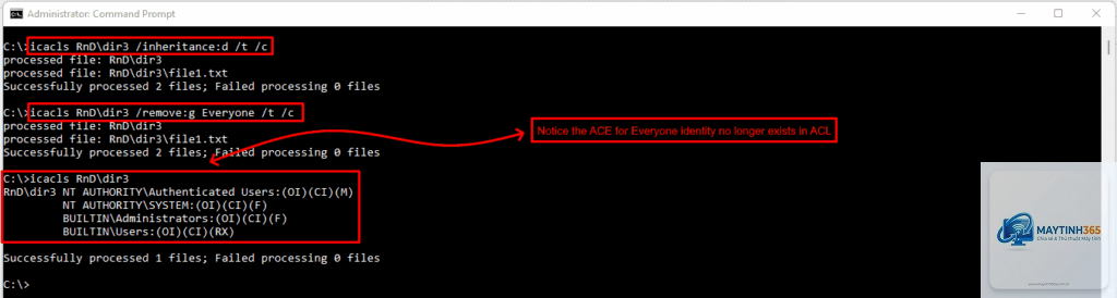 lệnh icacls trong cmd