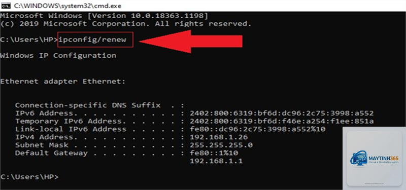 lệnh ipconfig trong cmd - Hình 5