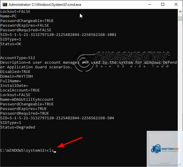 lệnh query user trong cmd