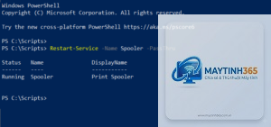 lệnh restart-service powershell