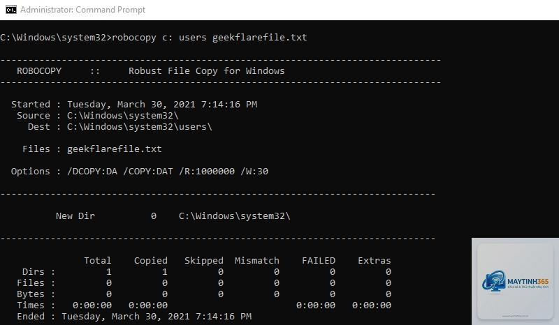 lệnh robocopy trong cmd - Hình 3