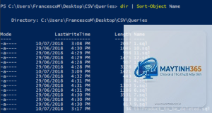lệnh sort-object powershell