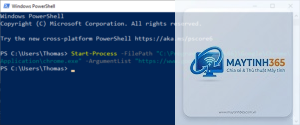 lệnh start-process powershell