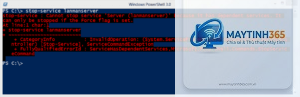 lệnh stop-service powershell