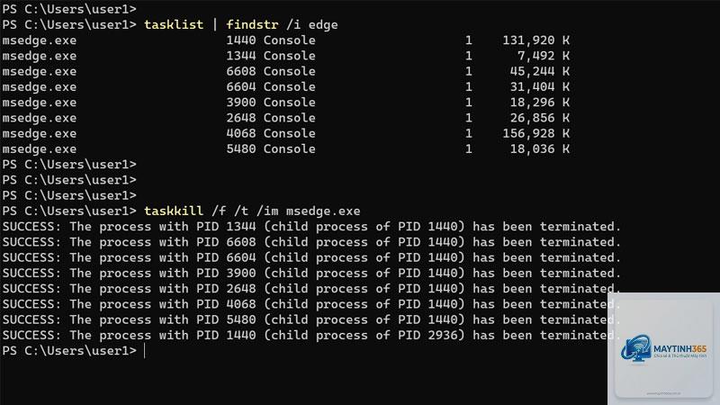 lệnh taskkill trong cmd