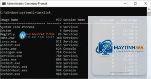 lệnh tasklist trong cmd