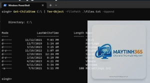 lệnh tee-object powershell
