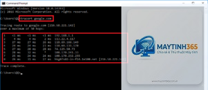 lệnh tracert trong cmd