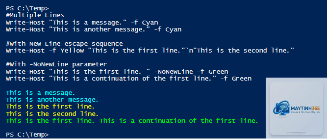 lệnh write-host powershell - Hình 3