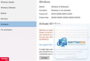 lỗi activation error 0xc004f074
