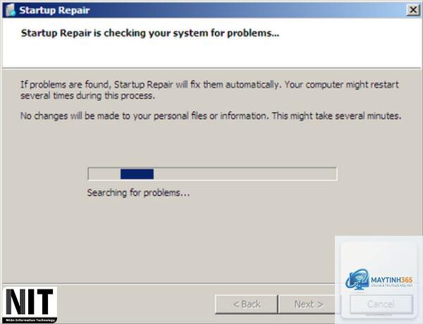 lỗi startup repair không thành công - Hình 1