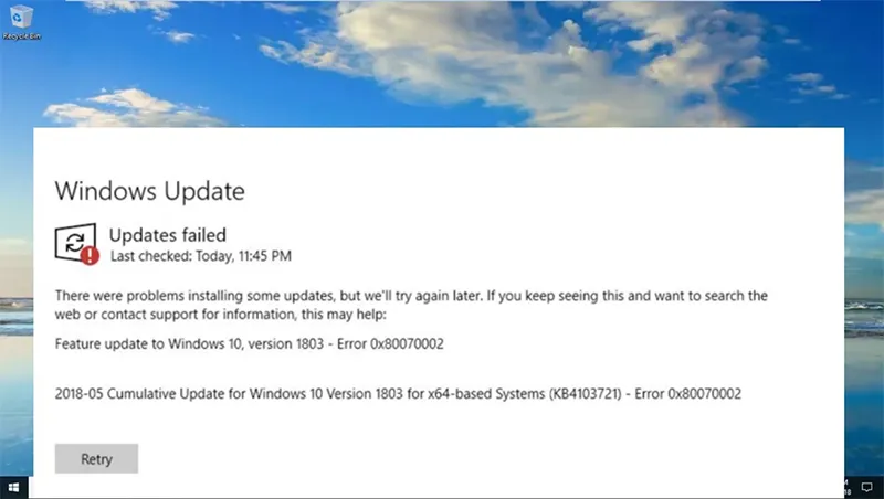 lỗi windows update 0x80070002 - Hình 2