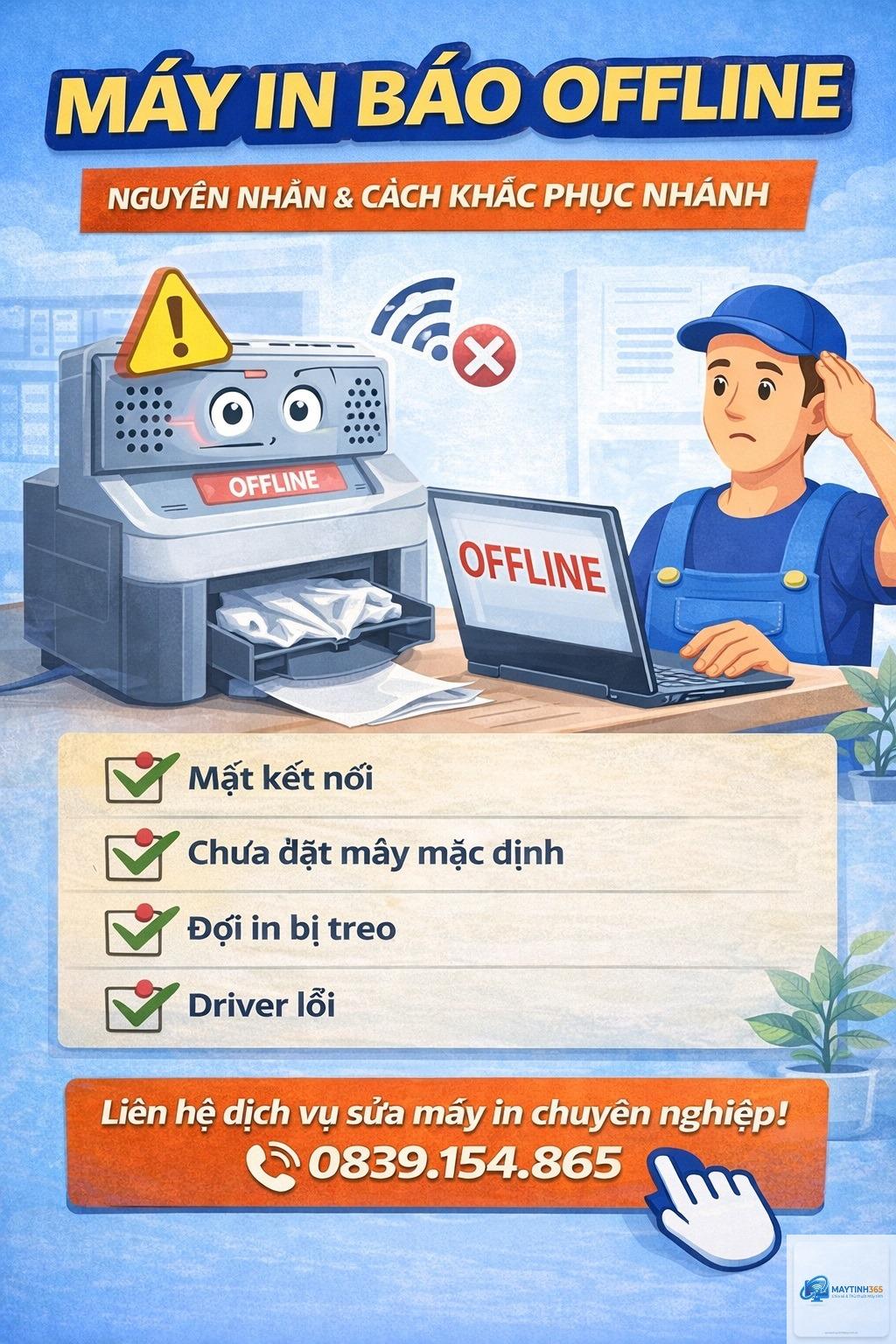 máy in báo offline cách khắc phục - Hình 3