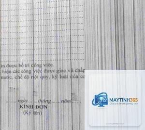 máy in in bị sọc mực