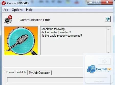 máy in không nhận cổng usb