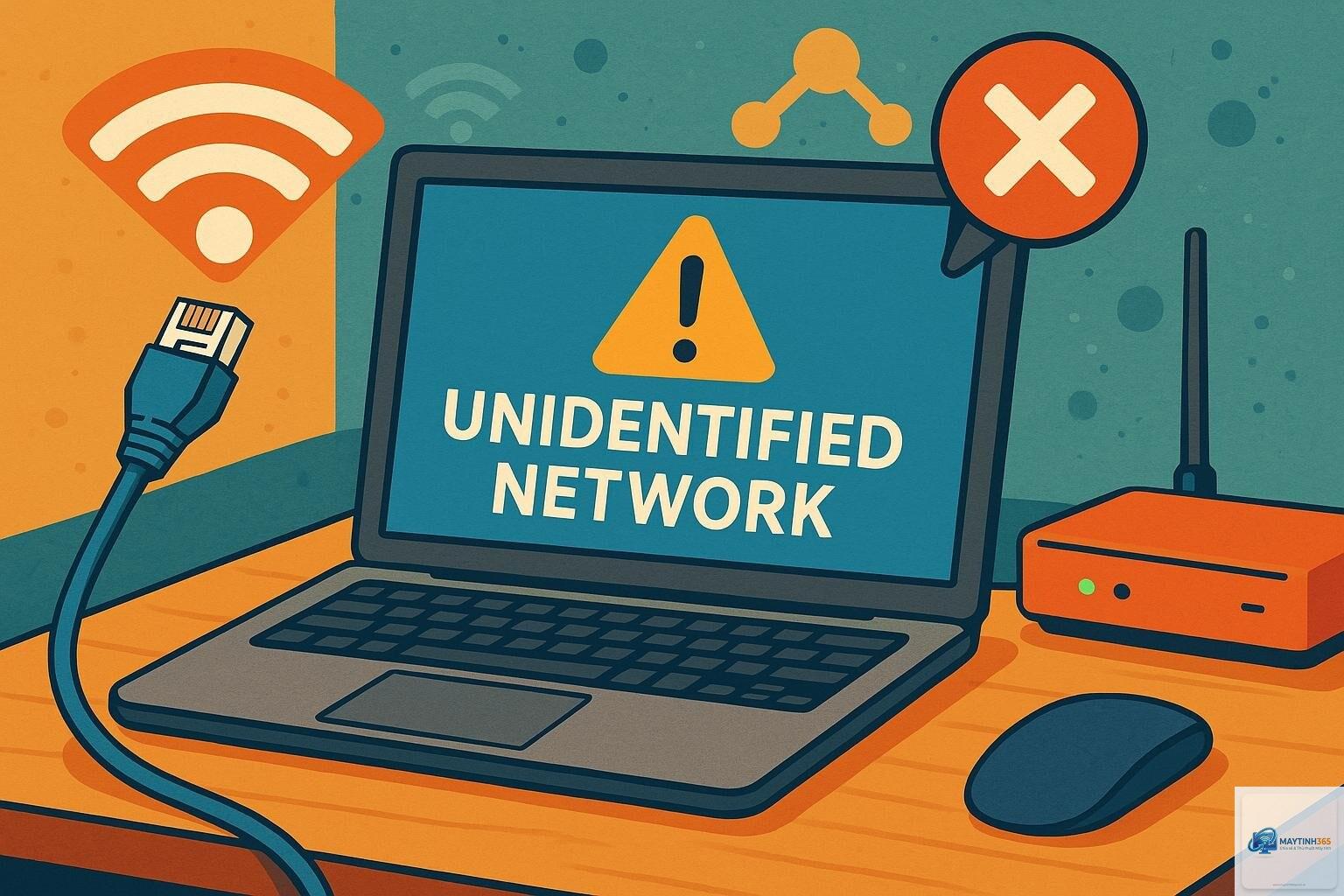 máy tính báo unidentified network - Hình 3