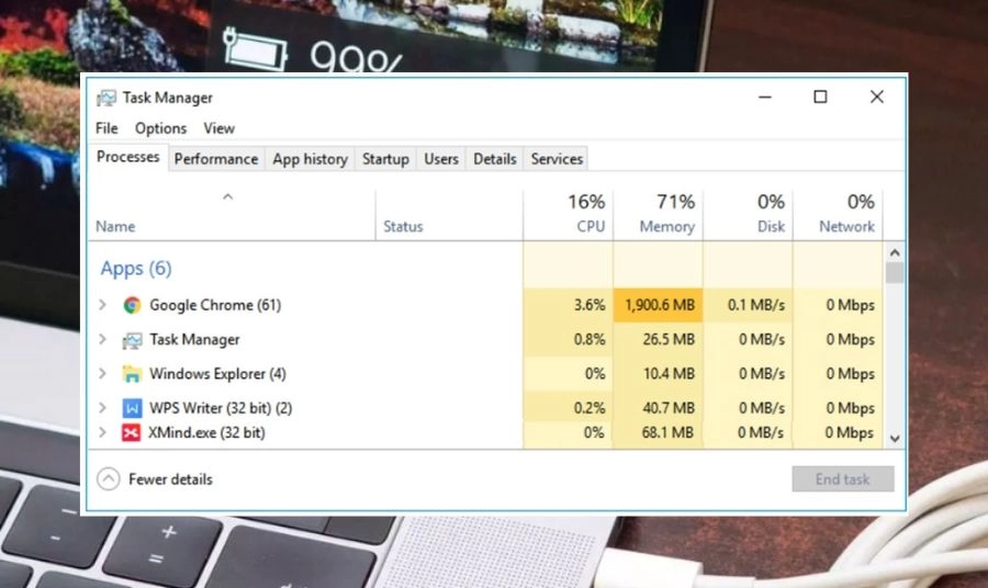 máy tính bị full ram 100% - Hình 2