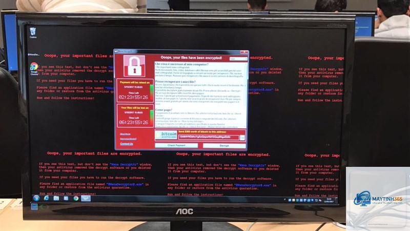 máy tính bị ransomware