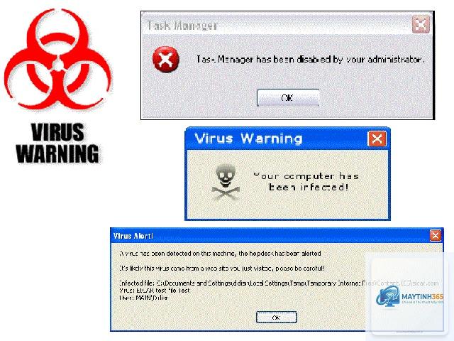 máy tính bị virus - Hình 1