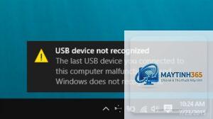 máy tính không nhận USB
