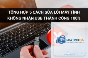 máy tính không nhận usb cách sửa