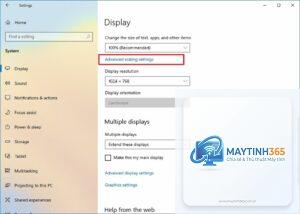 mẹo display settings windows 11