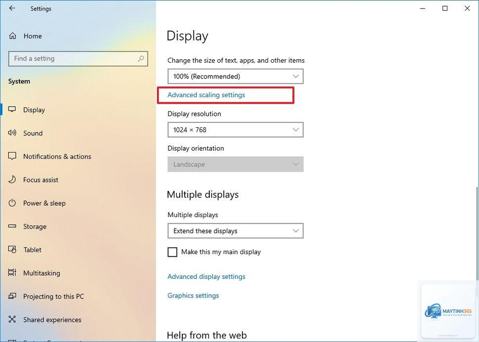 mẹo display settings windows 11