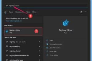 mẹo registry editor windows 11