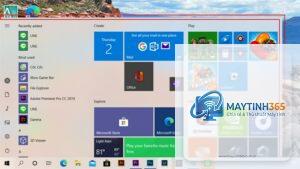 mẹo sắp xếp ứng dụng start menu